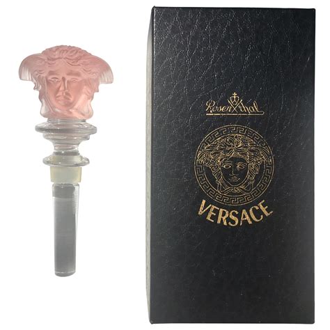 versace bottle stopper set|versace rosenthal crystal bottle stopper.